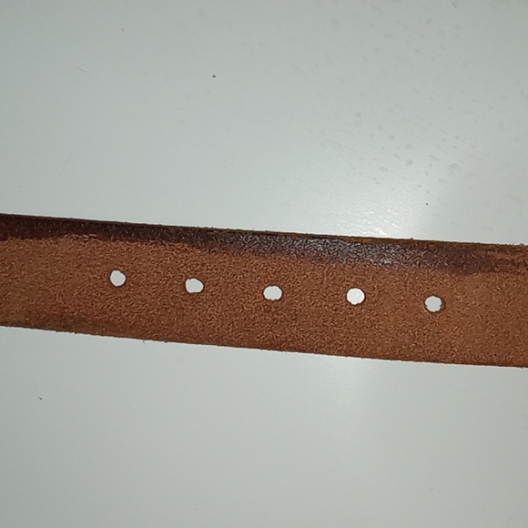 Vintage genuine leather Brass Buckle belt - Picture 4 of 5